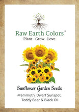 Load image into Gallery viewer, Sunflower Seeds for Planting Four Pack - To Plant a Dwarf and Giant Mammoth Sunflower Garden!