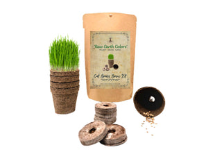 Cat Grass For Indoor Cats - Kit With Wheatgrass Seeds.